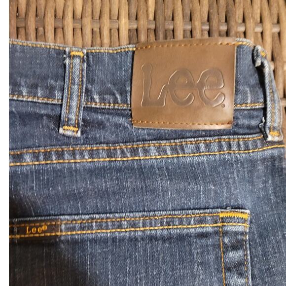 Lee Relaxed Fit Jeans 38x29 Dark Blue Straight Leg Mexico Made Classic Dadcore - Picture 5 of 10
